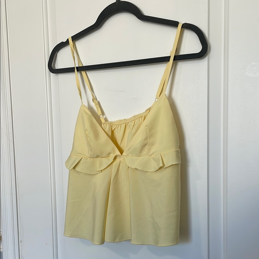 Yellow Ruffle Cami Top
